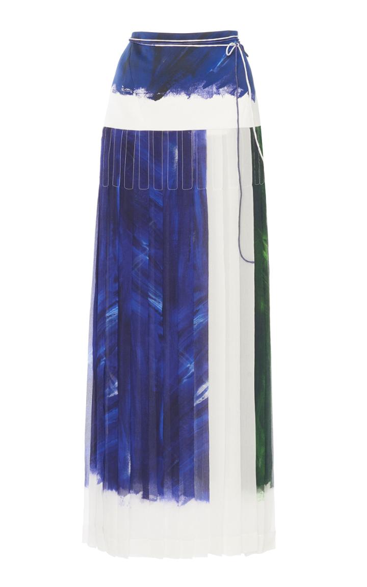 Victoria Beckham Paintbrush Silk Skirt