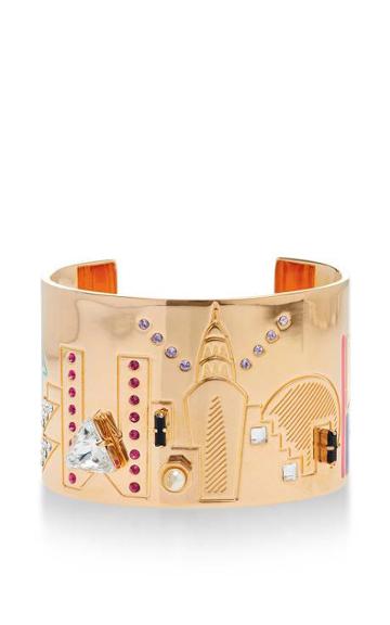 Maria Francesca Pepe New York Gold Statement Cuff Gold