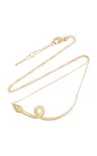 Sorellina 18k Gold Line Diamond Pendant Necklace