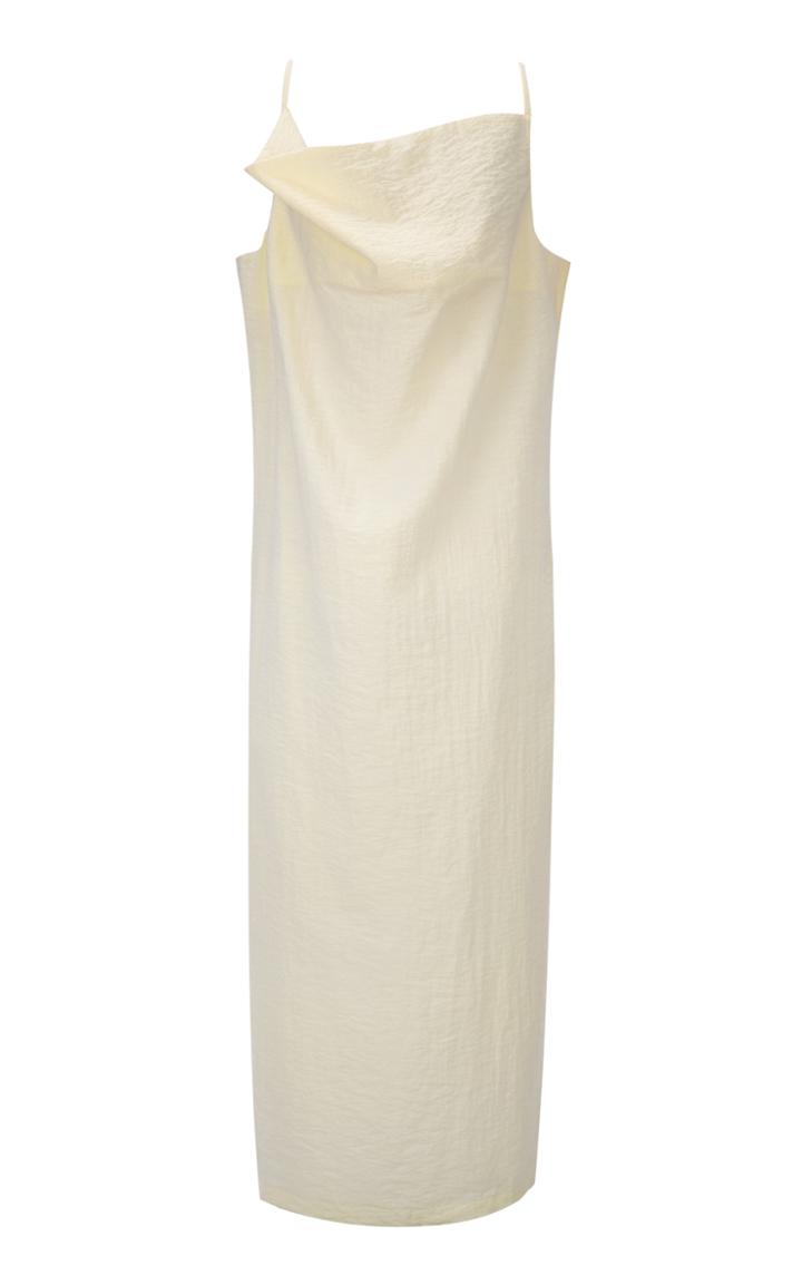 Moda Operandi Le17 Septembre Crinkled Voile Cowl-neck Midi Dress
