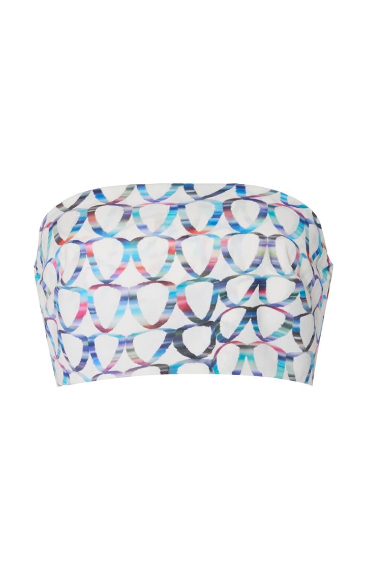Huishan Zhang Byrdie Printed Jersey Bandeau Top