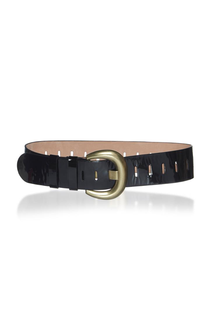 Dundas Wide Patent Leather Belt