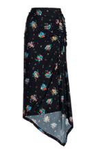 Moda Operandi Paco Rabanne Floral-print Jersey Side-tie Skirt