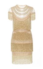 Naeem Khan Embellished Tulle Mini Dress