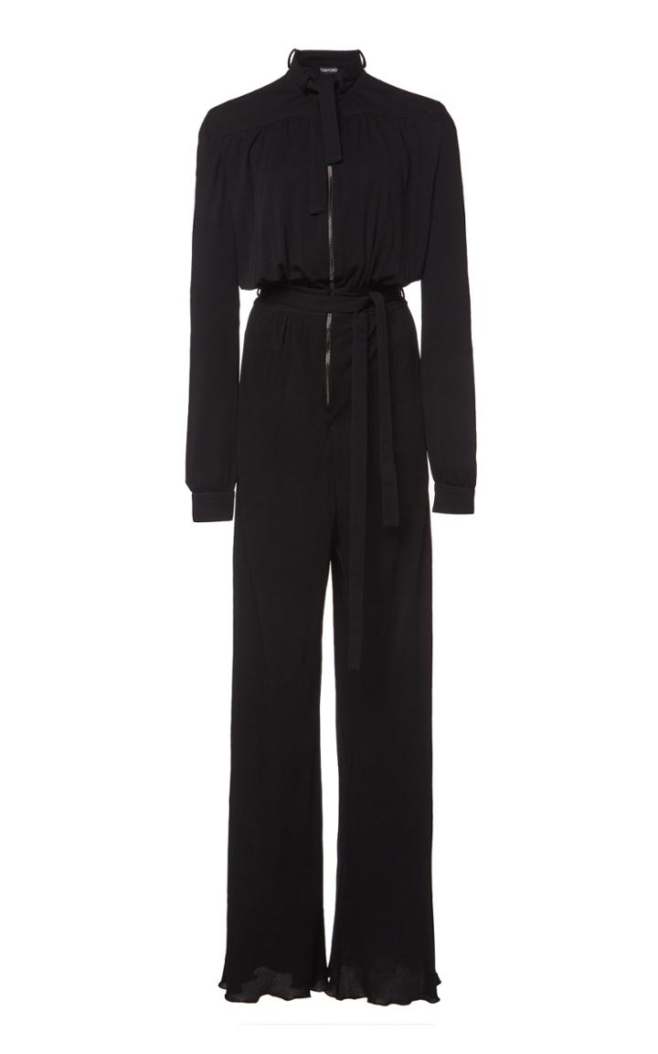 Moda Operandi Tom Ford Belted Crepe-jersey Jumpsuit