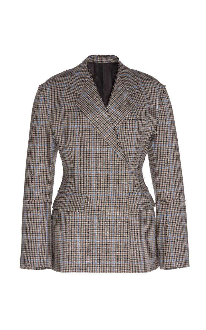 Calvin Klein 205w39nyc Virgin Wool Hourglass Check Suit Jacket
