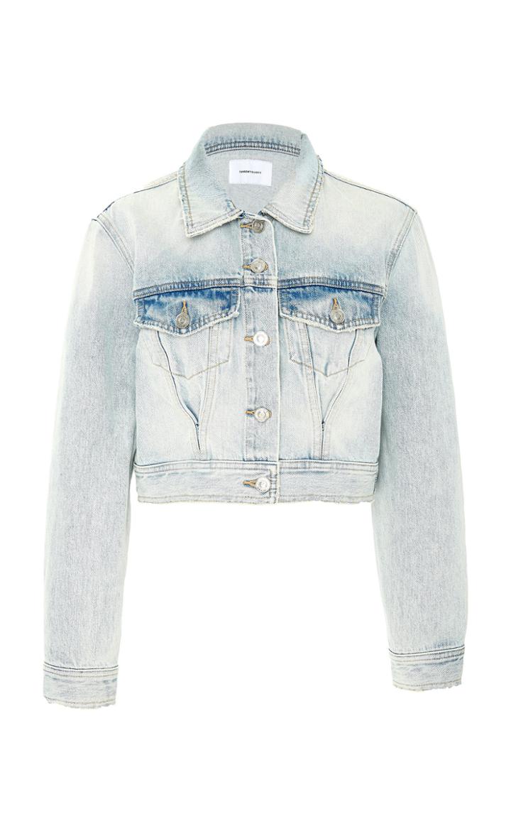 Current/elliott Micro Corset Trucker Denim Jacket