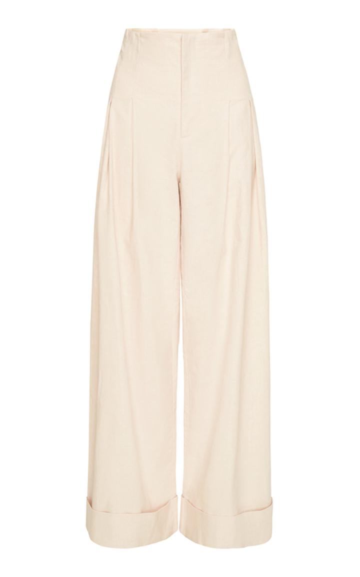 St. Agni Lise Linen-blend Wide-leg Pants