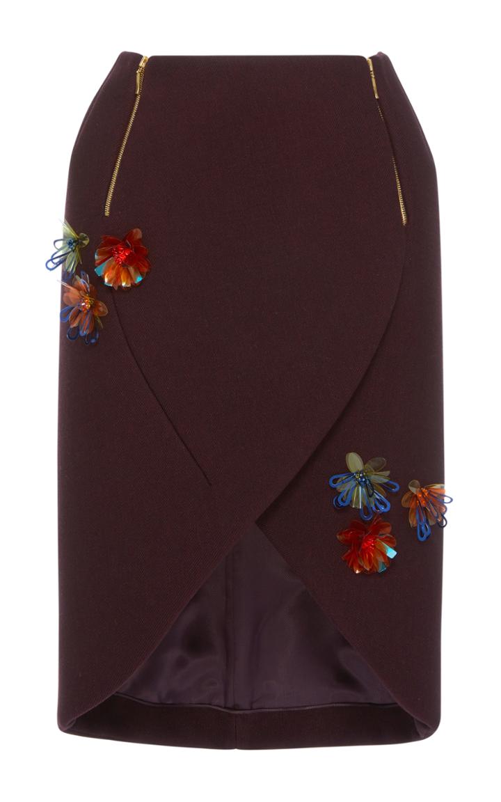 Delpozo Embroidered Wrap Skirt