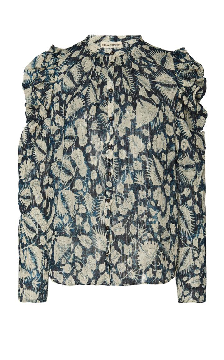 Ulla Johnson Adina Printed Cotton-blend Blouse