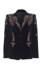 Dundas Embroidered Cotton Blazer