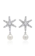 Jennifer Behr Silver-tone, Crystal And Pearl Earrings