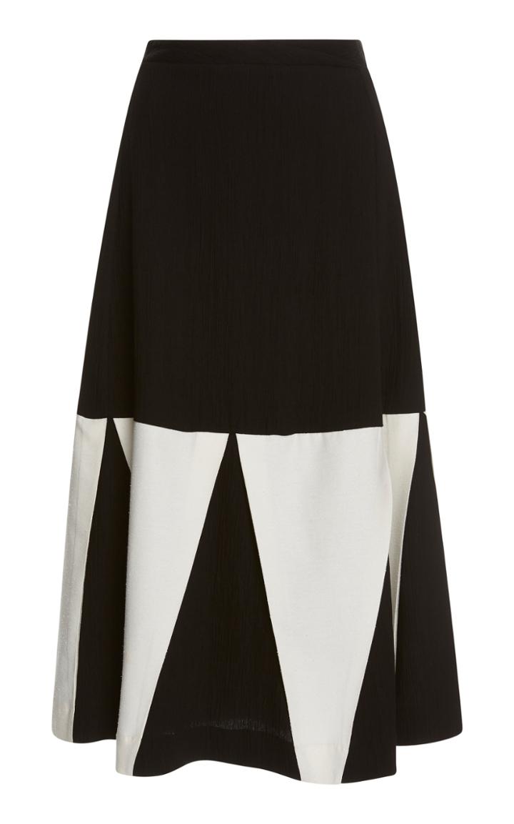 Zeus + Dione Dove Crinkled A-line Skirt