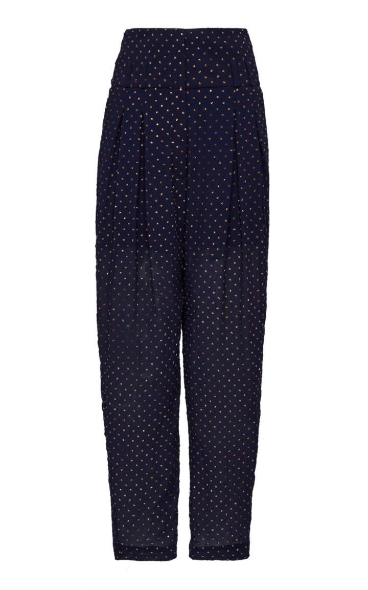 Moda Operandi Balmain Polka-dot Crepe De Chine Pants