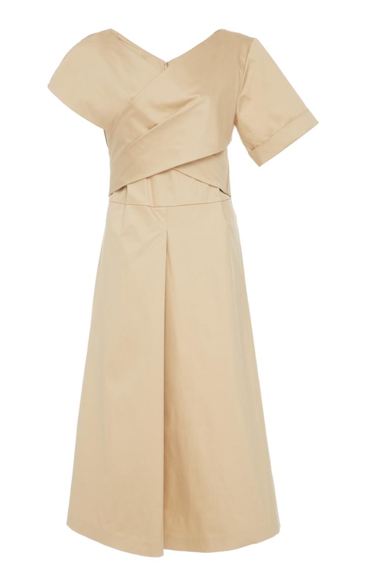 Goen.j Tucked Body Wrap Belt Short Sleeve Dress