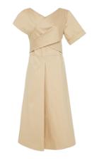 Goen.j Tucked Body Wrap Belt Short Sleeve Dress