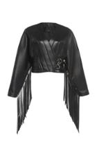 Giambattista Valli Fringe-trimmed Leather Jacket
