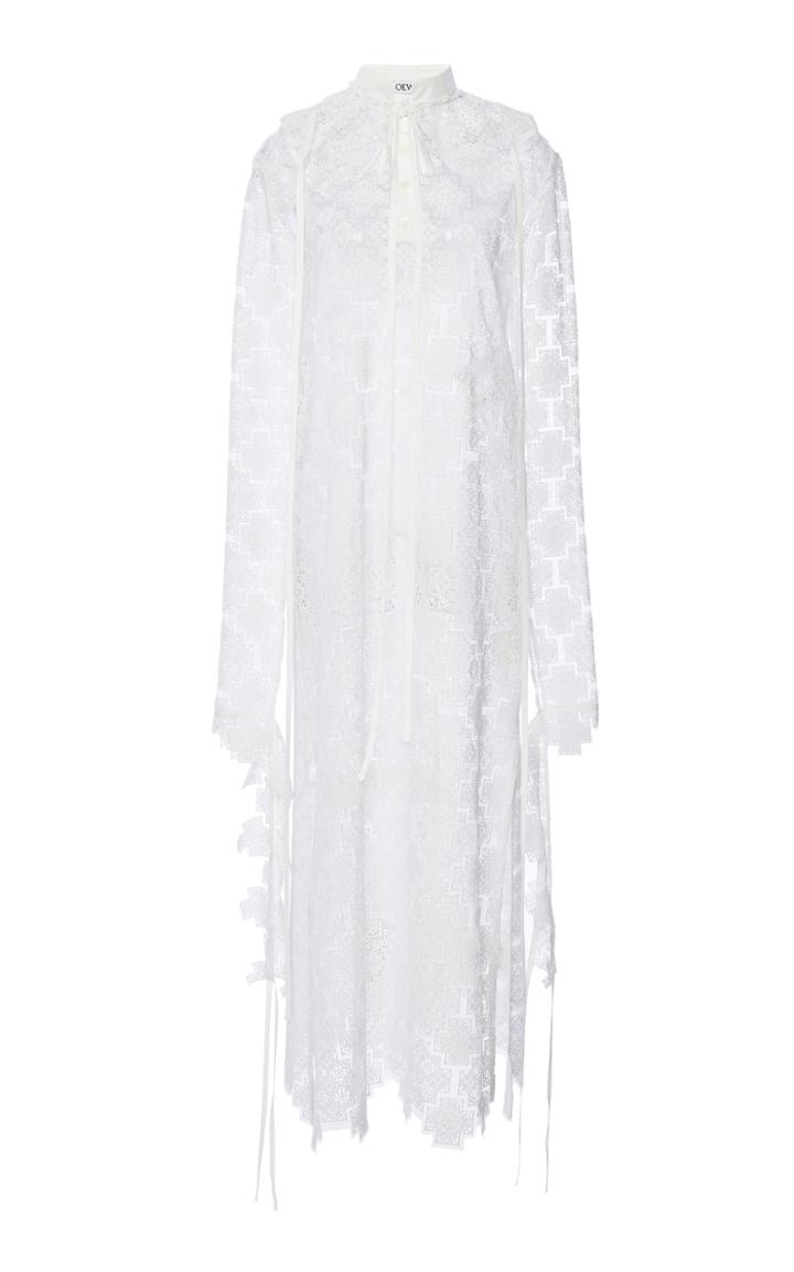 Moda Operandi Loewe Hooded Lace Dress Size: 34