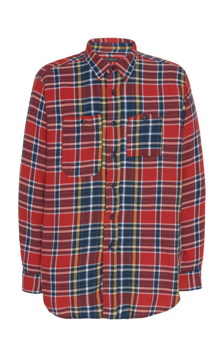Engineered Garments Checked Cotton-flannel Shirt Size: S