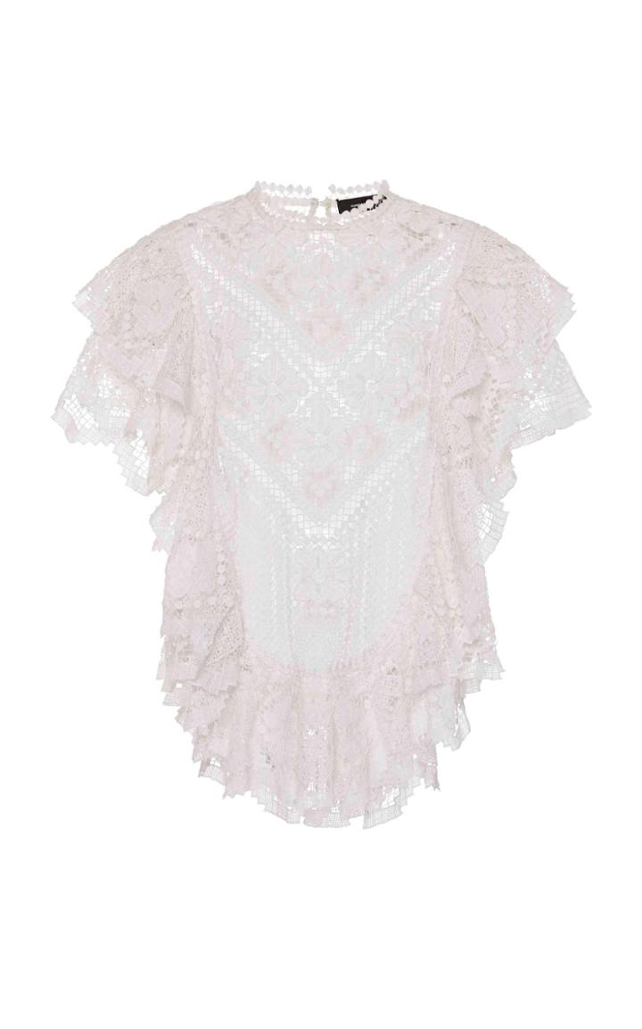 Moda Operandi Isabel Marant Zainos Guipure Lace Top Size: 38