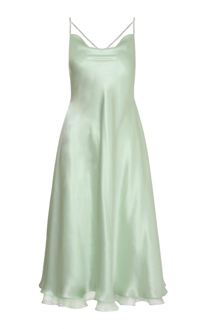 Anouki Layered Crystal-embellished Silk Midi Dress