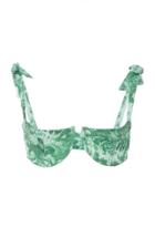 Ganni Recycled Fabric Printed Bikini Top