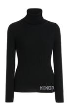 Moncler Ciclista Logo-knit Ribbed Wool Turtleneck Sweater