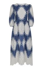 Moda Operandi Borgo De Nor Constance Lace Panel Denim Dress