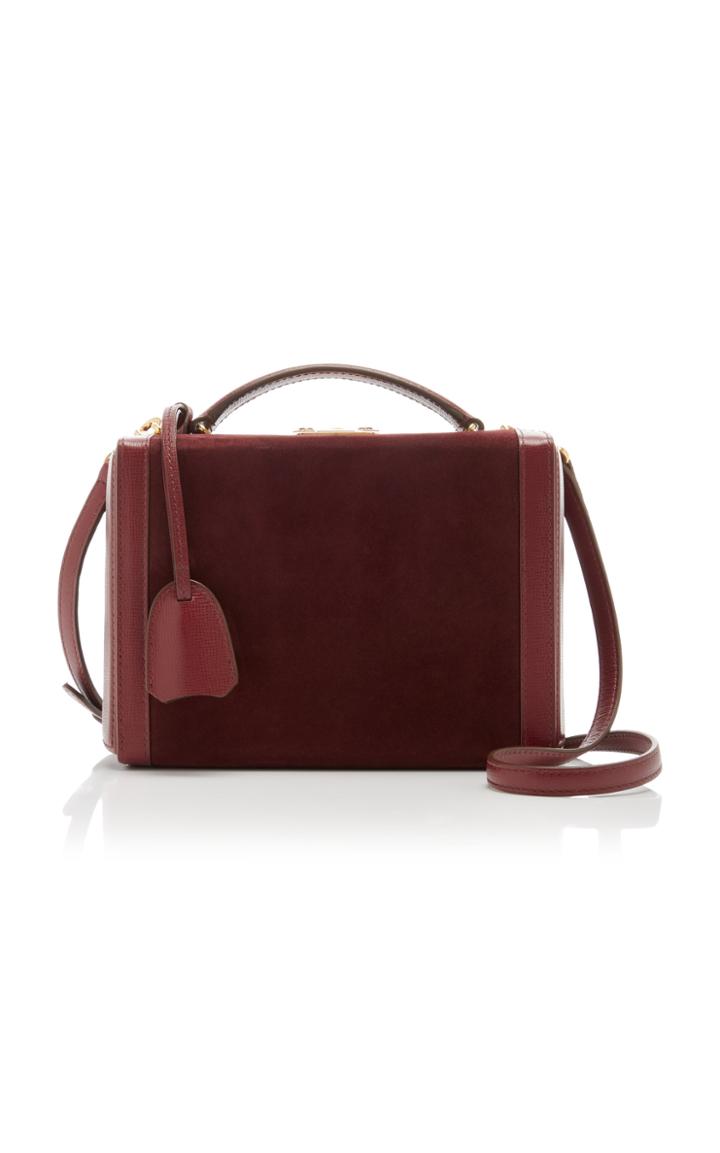 Moda Operandi Mark Cross Grace Small Suede Box Top Handle Bag