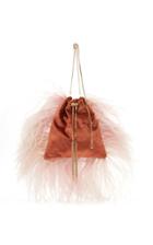 Rosantica Calla Feather Accented Fabric Bag