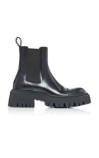 Balenciaga Tractor Leather Platform Ankle Boots