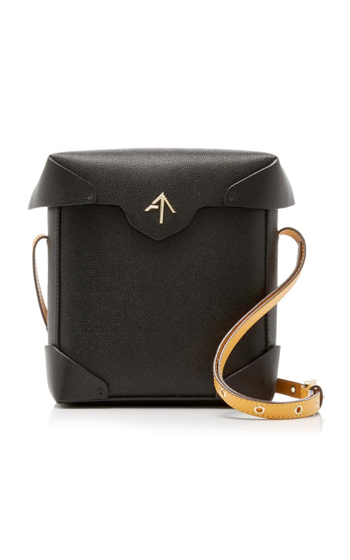 Manu Atelier Pristine Mini Two-tone Leather Shoulder Bag