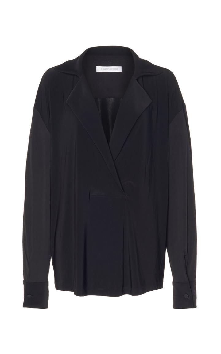 Christopher Esber Draped Crepe De Chine Shirt