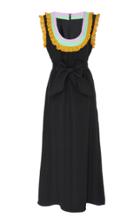 Cynthia Rowley Iris Short Sleeve Ruffle Midi Dress