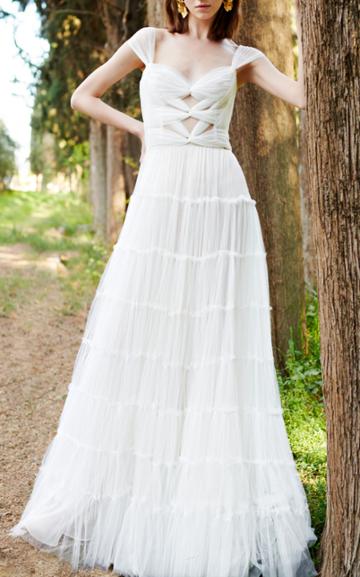Costarellos Bridal Corset Tiered Gown