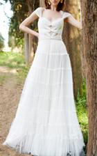 Costarellos Bridal Corset Tiered Gown