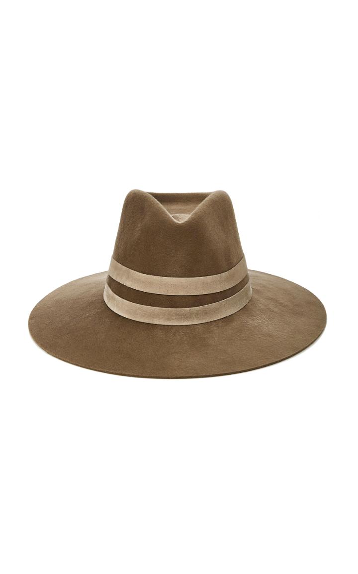 Janessa Leone Camel Wool Fedora