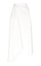 Rosie Assoulin Asymmetric Cotton-poplin Midi Skirt