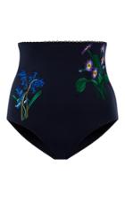 Stella Mccartney Floral-embroidered High-rise Bikini Bottoms