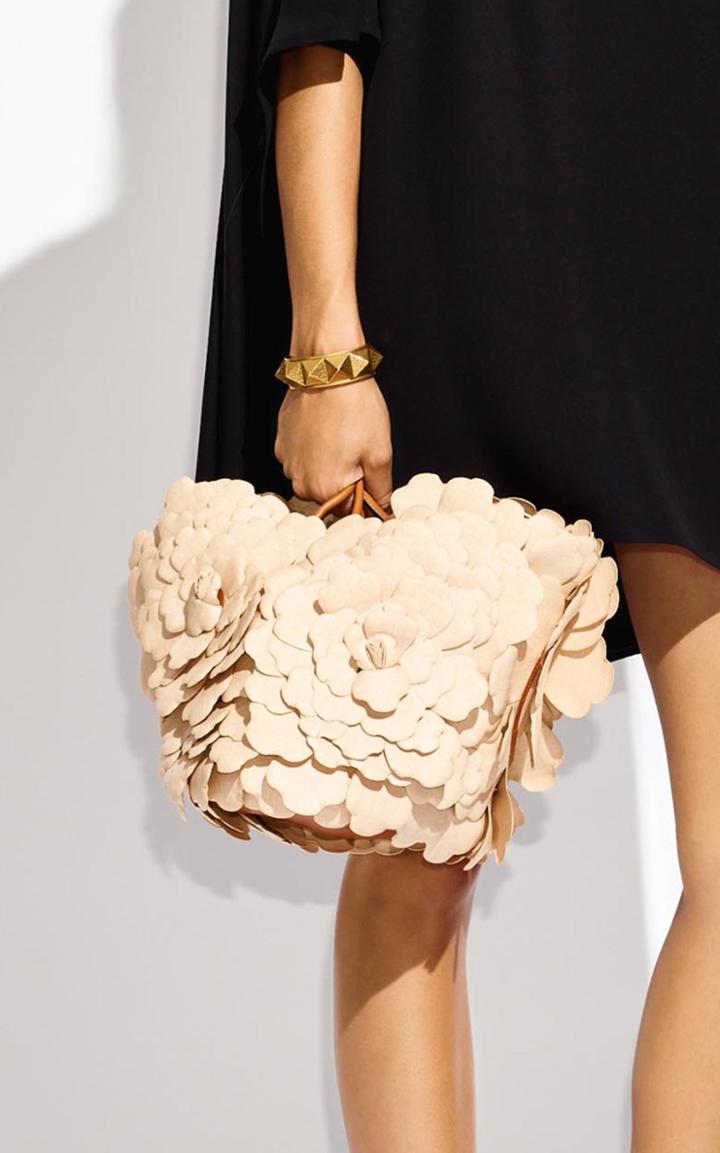 Moda Operandi Valentino Valentino Garavani Atelier Rose Flower Petal Canvas Bucket T