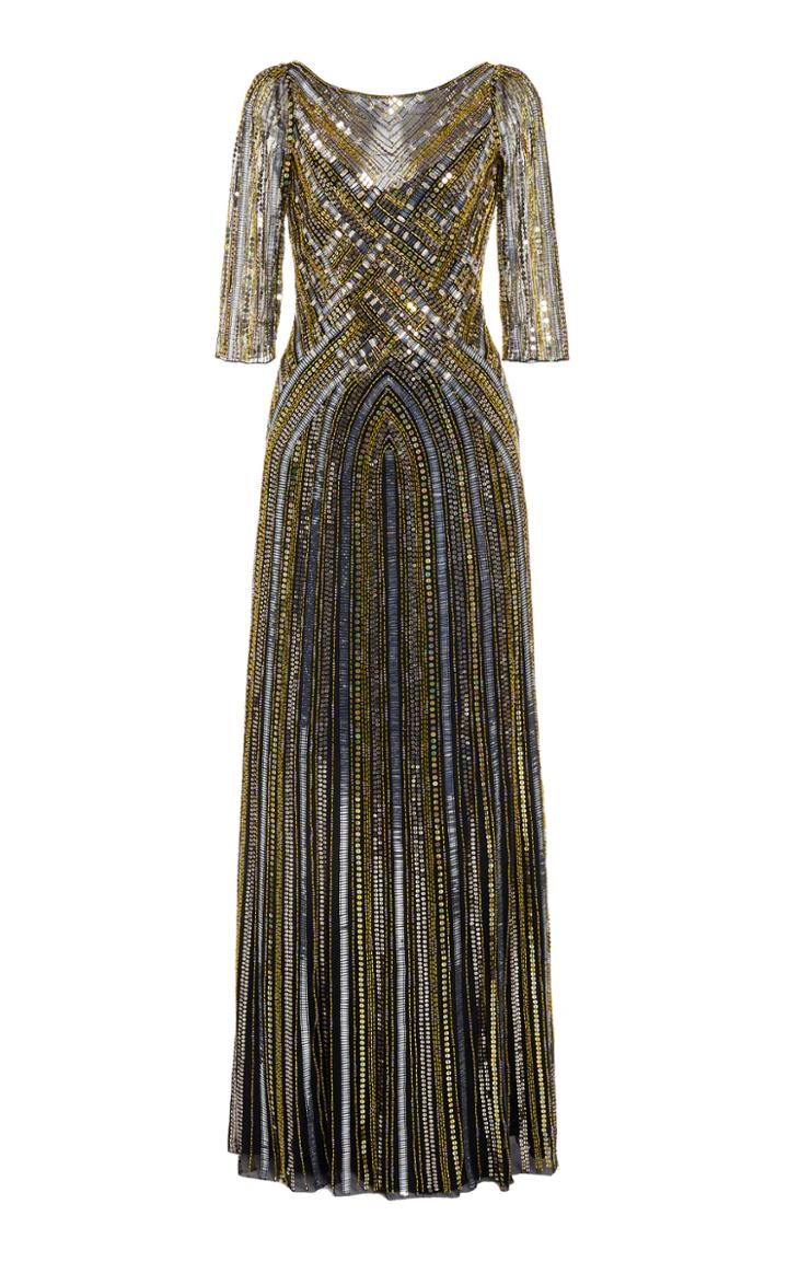 Moda Operandi Jenny Packham Regine Beaded Chiffon Gown