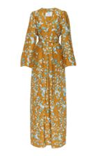 Moda Operandi Rebecca De Ravenel Butterfly-print Silk Jacquard Caftan Dress Size: S