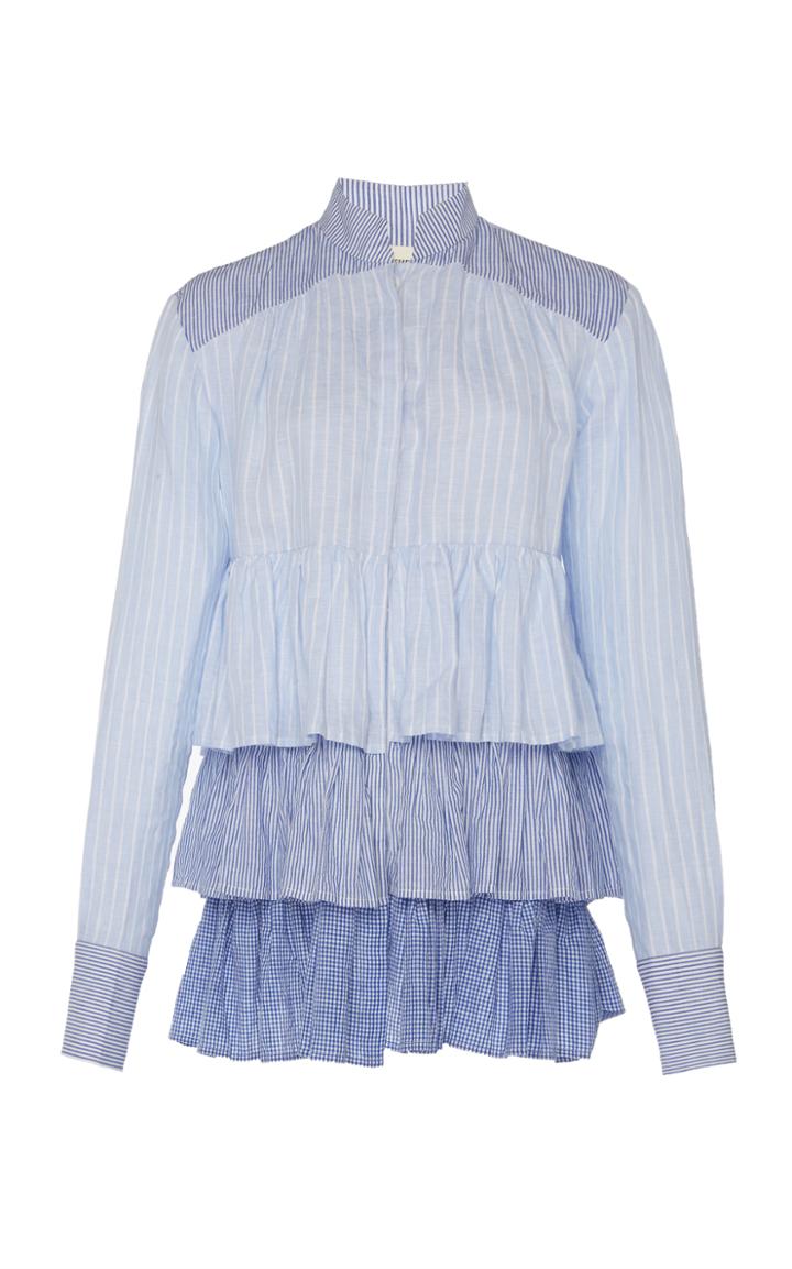 Rahul Mishra Glitch Tiered Ruffle Shirt