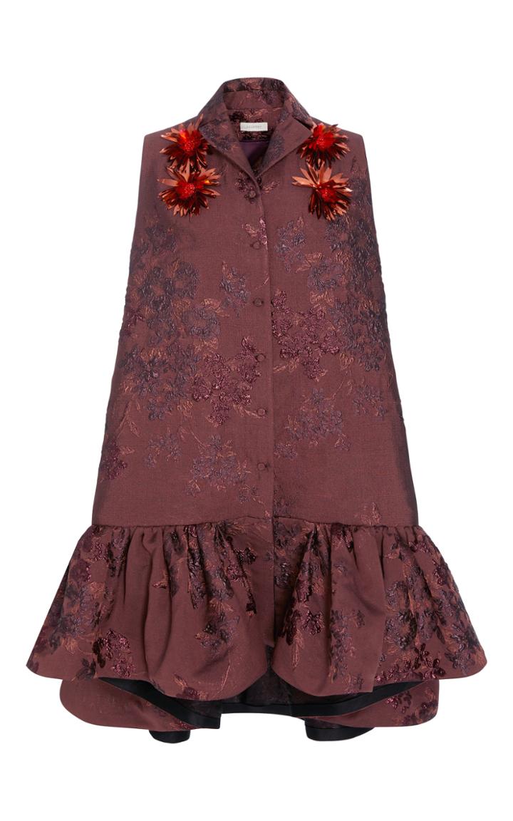 Delpozo Sleeveless Jacquard Dress