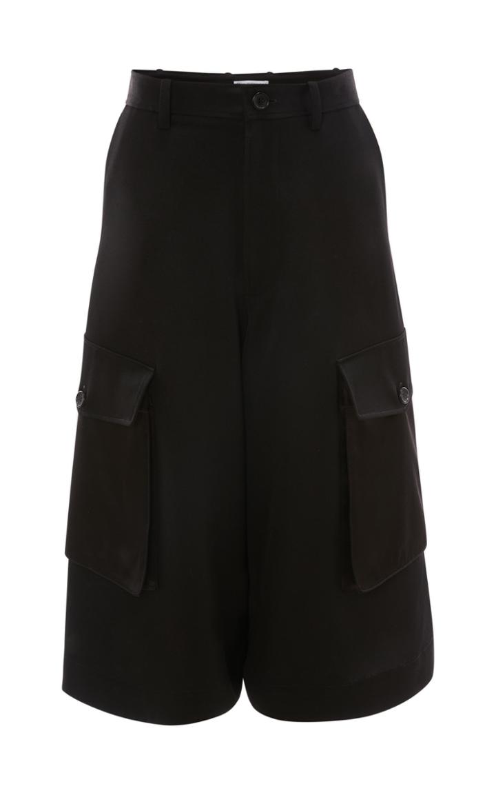 Moda Operandi Jw Anderson Wool Wide-leg Cargo Shorts