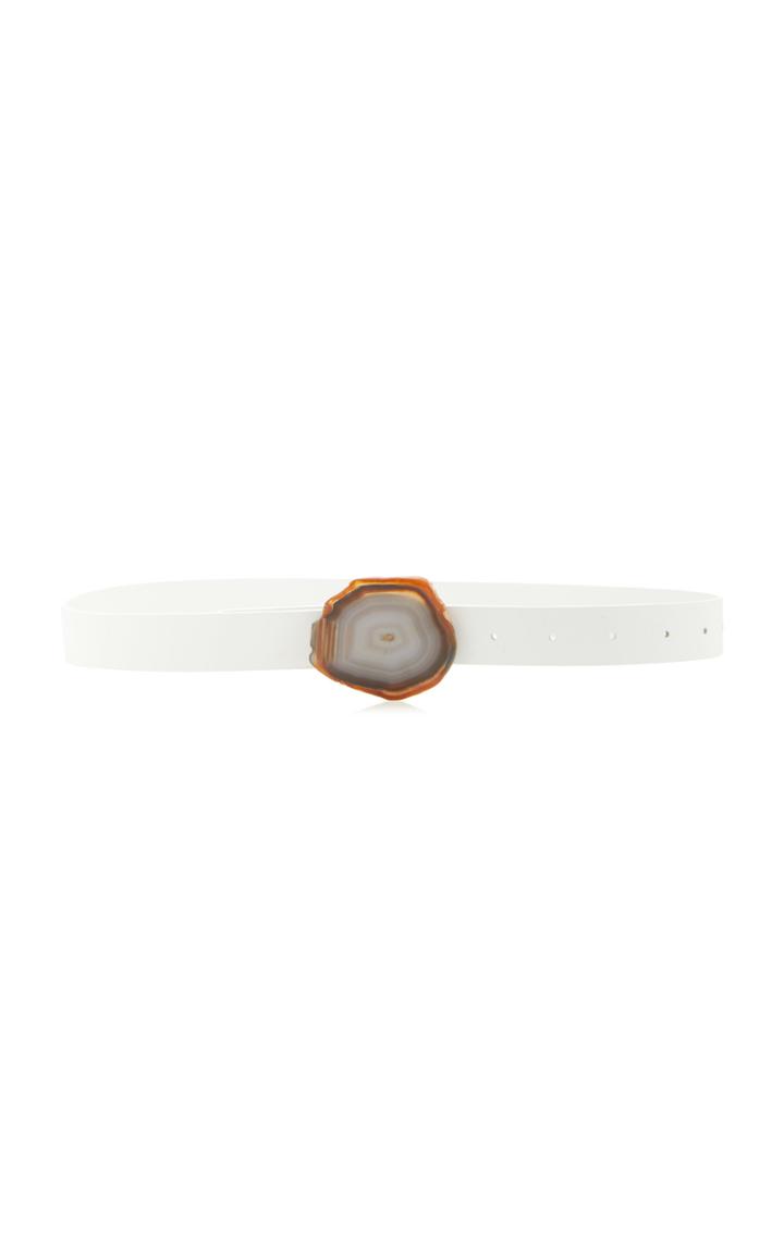 Moda Operandi Gabriela Hearst Skinny Agate Leather Belt Size: M