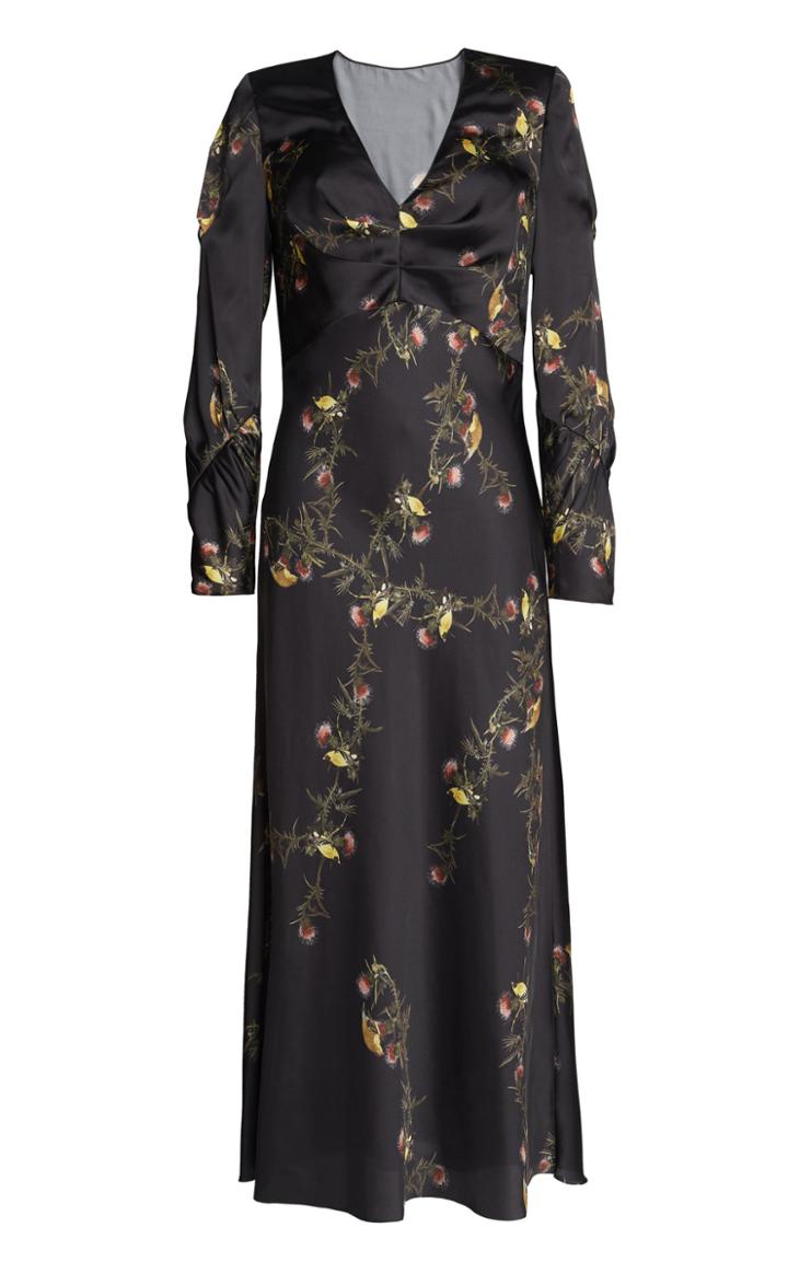 Lake Studio Floral-print Satin Maxi Dress