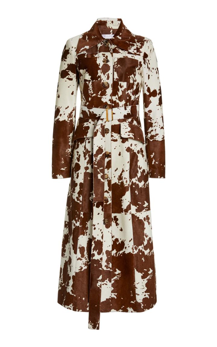 Moda Operandi Michael Kors Collection Belted Calf Hair Trench Coat