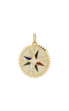 Foundrae Course Correction 18k Gold Enamel And Diamond Charm