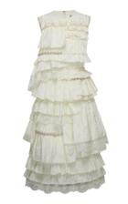 Moncler Genius Ruffled Tiered Taffeta Mini Dress Size: 38